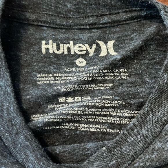Hurley Lightweight Logo T-shirt Heathered Blue Medium - Picture 5 of 8